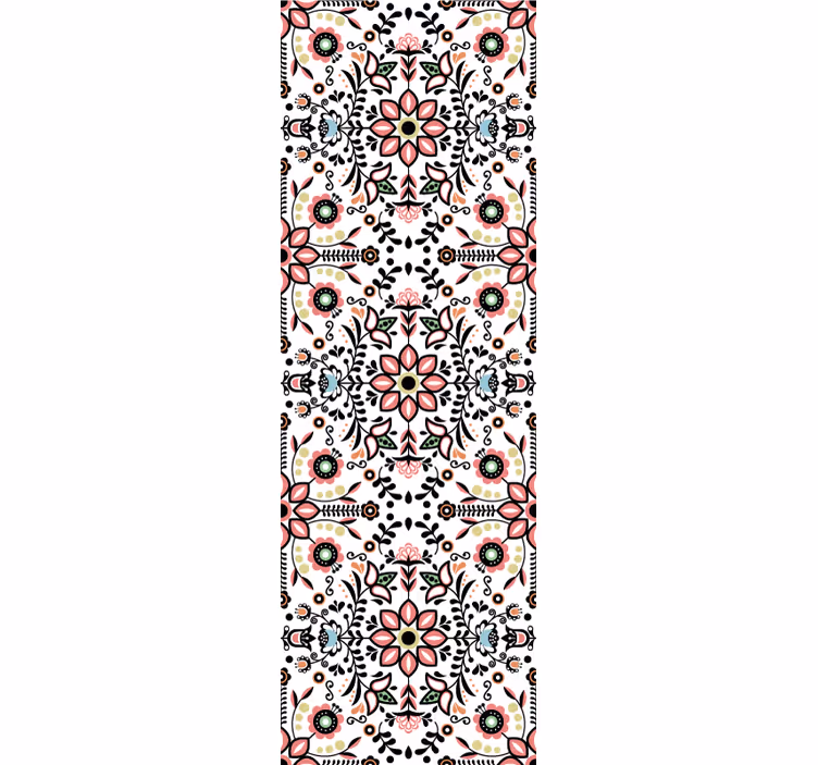 Papier peint fleuri motif ornemental - TenStickers