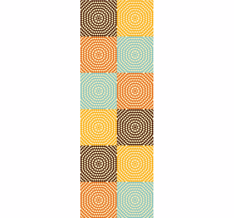 Papier peint formes géométriques carrés spirales - TenStickers