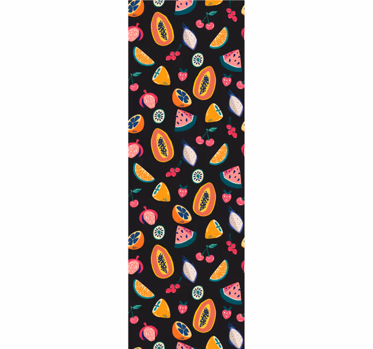 Papier peint cuisine motif fruits exotiques - TenStickers