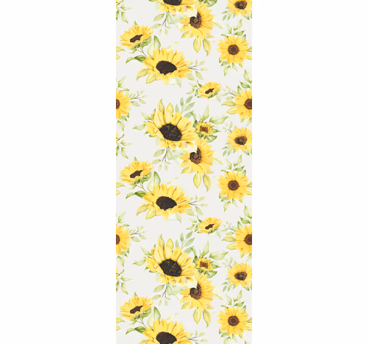 Papier peint floral motif de tournesols - TenStickers