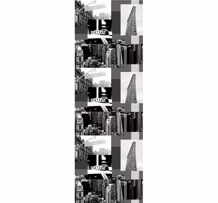 Papier peint ville modèle de collage urbain - TenStickers