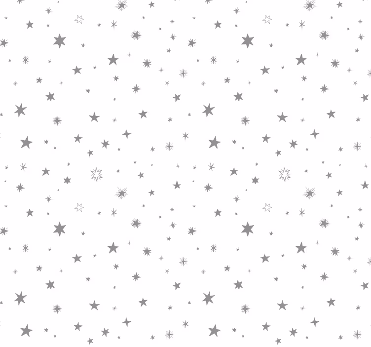 Papier peint étoiles fond gris avec des étoiles blanches - TenStickers