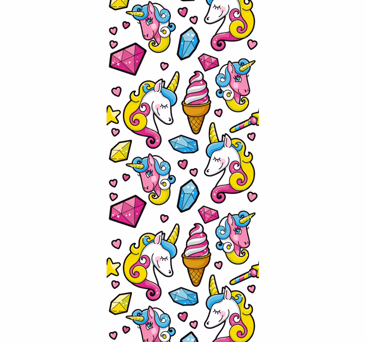 Papier peint chambre enfant motif fantaisie de licorne - TenStickers