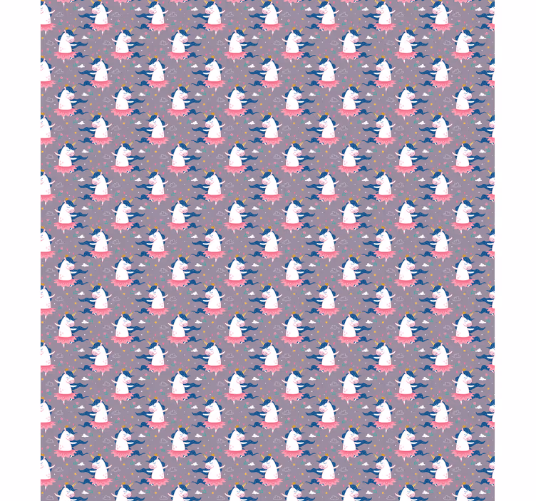 Papier peint chambre bébé licornes mythiques - TenStickers