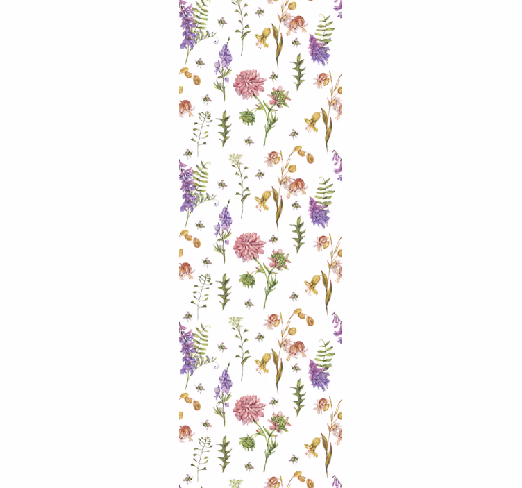 Papier peint floral fleurs sauvages botaniques - TenStickers