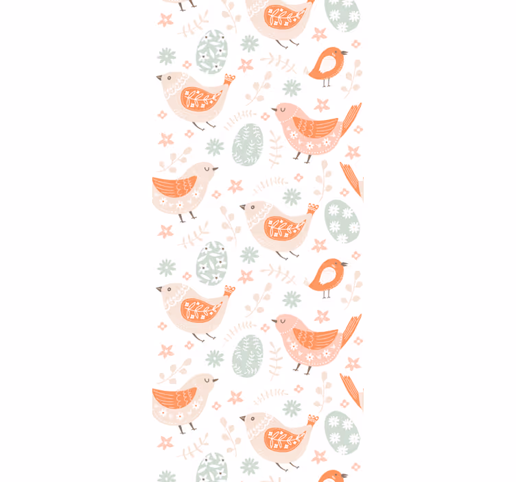 Papier peint ornemental conception de motifs d'oiseaux - TenStickers