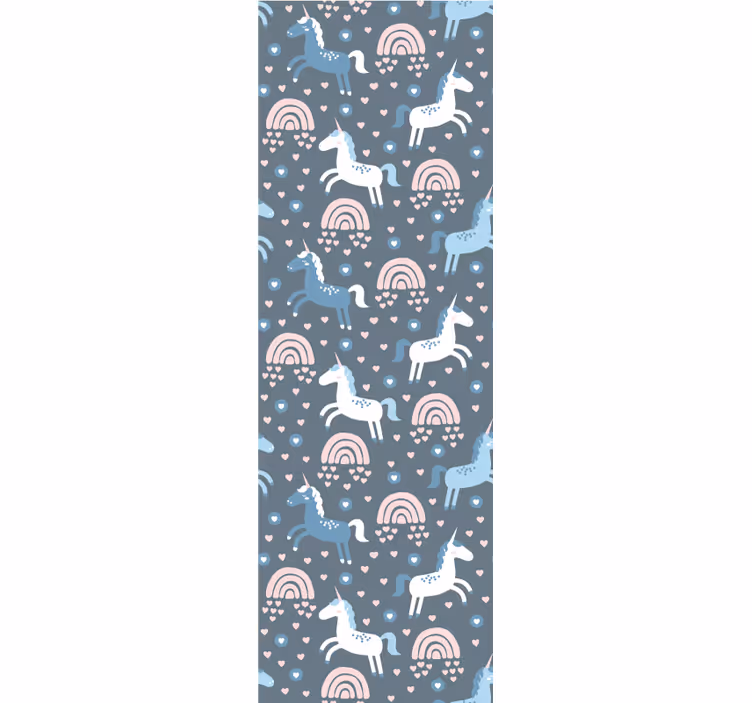 Papier peint animaux motif arcs-en-ciel et licornes - TenStickers