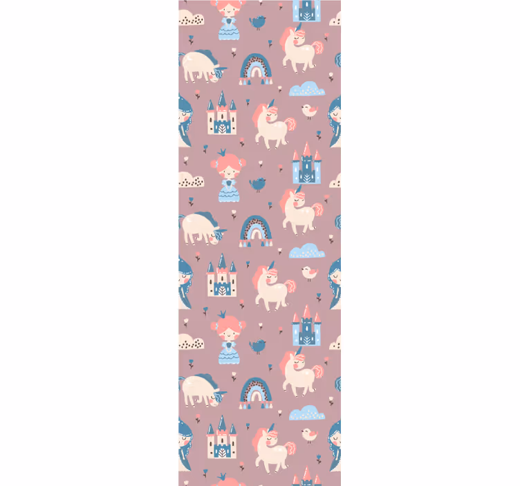 Papier peint chambre bébé licornes de contes de fées - TenStickers