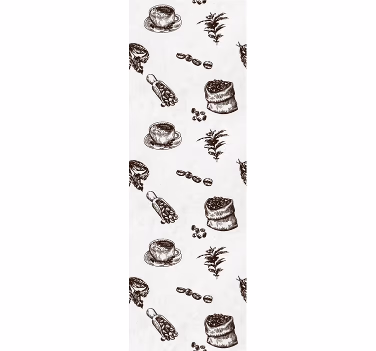 Papier peint art motifs de caféine - TenStickers