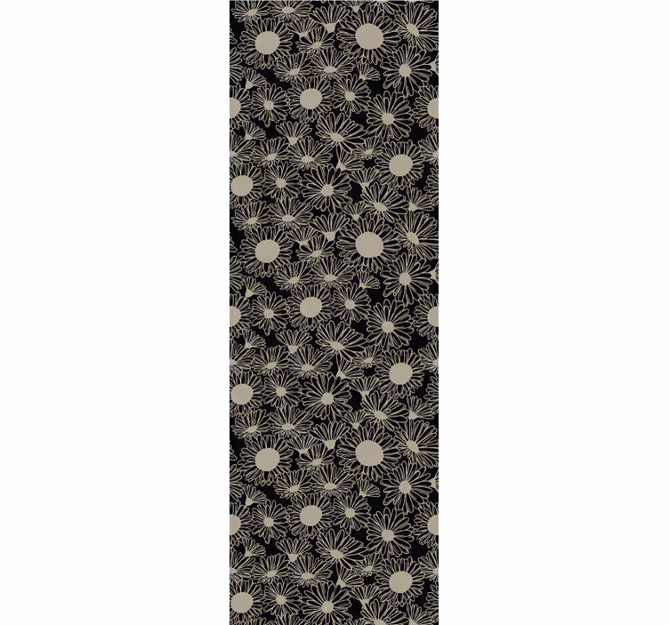 Papier peint fleuri motif floral en pointillé - TenStickers