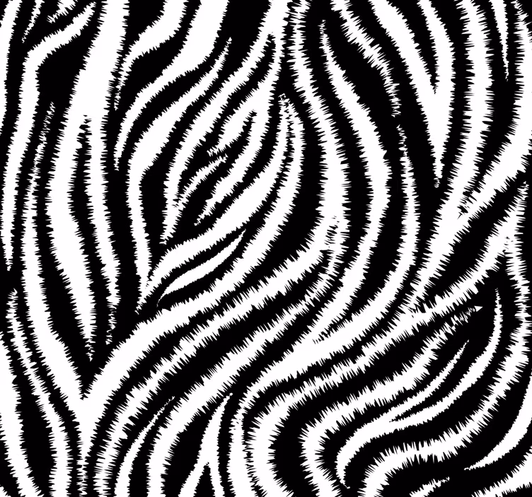 Papier peint salon zèbre noir et blanc irrégulier classique - TenStickers