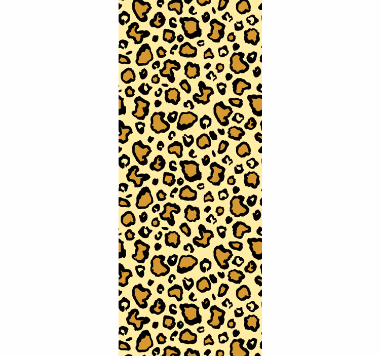 Papier peint léopards motif jaune classique - TenStickers
