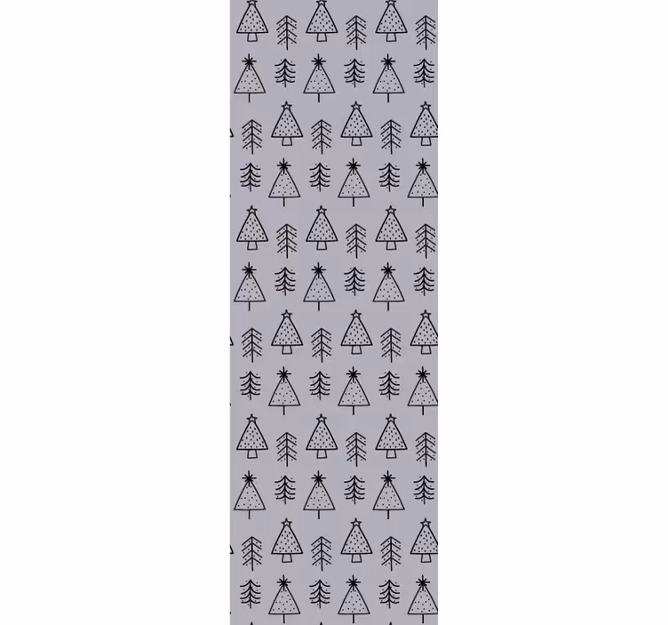 Papier peint de Noël motif de sapins minimalistes - TenStickers