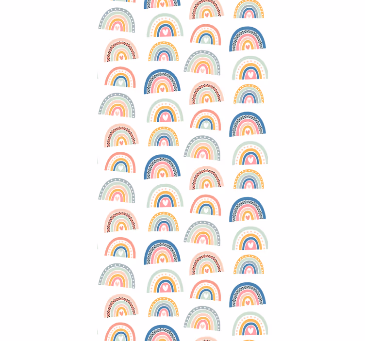 Papier peint ornemental motif arcs-en-ciel colorés - TenStickers