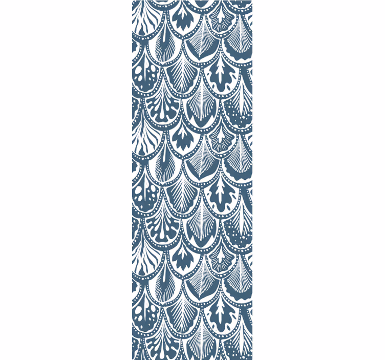 Papier peint ornemental motif de pétoncles orné - TenStickers