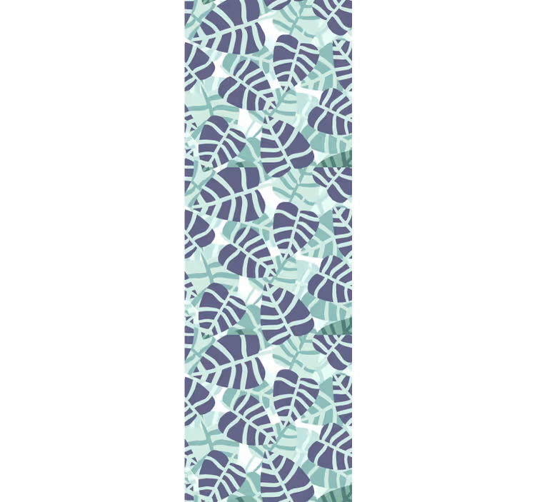 Papier peint feuillage mosaïque de monstera - TenStickers