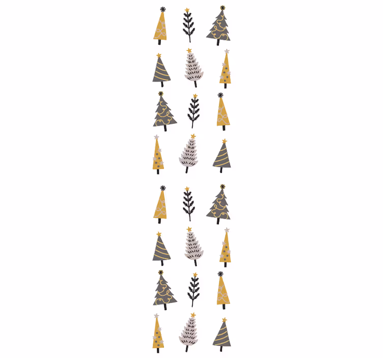 Papier peint de Noël modèle d'arbre de vacances - TenStickers