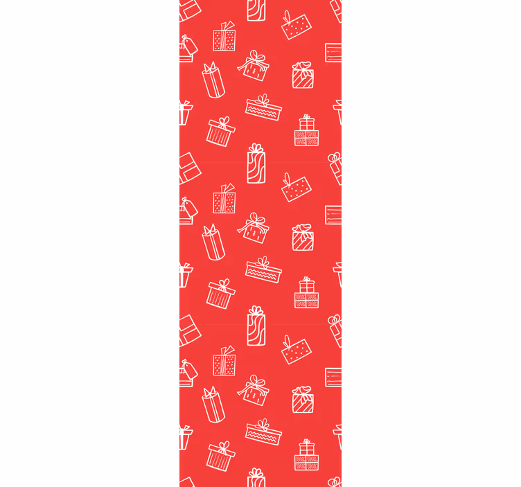 Papier peint de Noël motif de motif cadeau - TenStickers