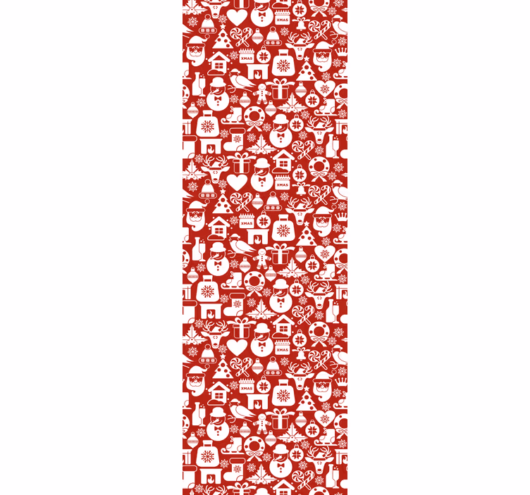 Papier peint de noël motifs de fêtes joyeuses - TenStickers