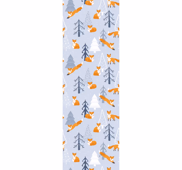 Papier peint animaux scène de renard des forêts - TenStickers