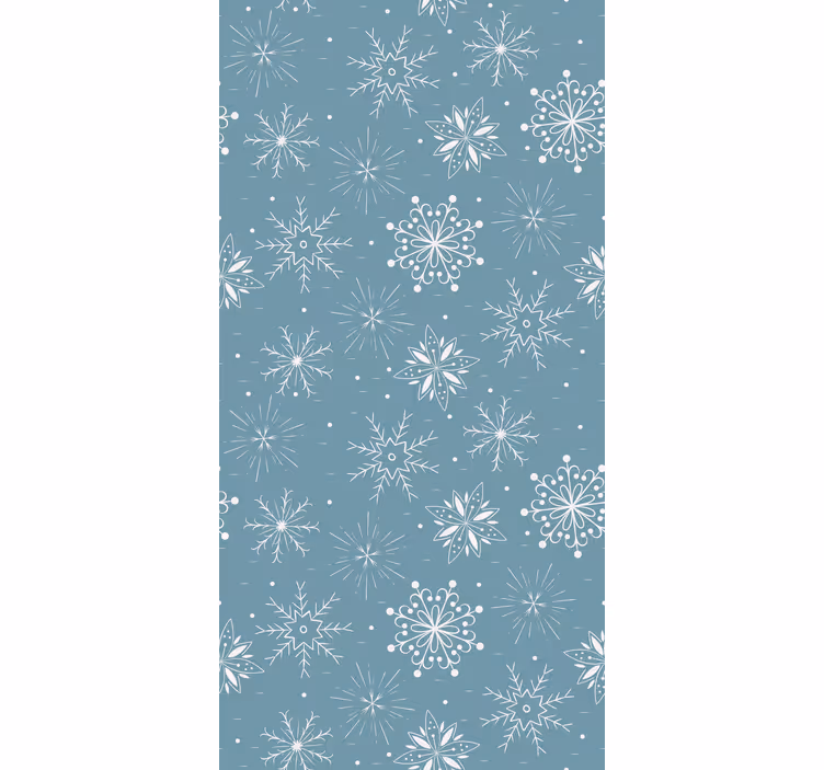 Papier peint de Noël motif de flocons de neige - TenStickers