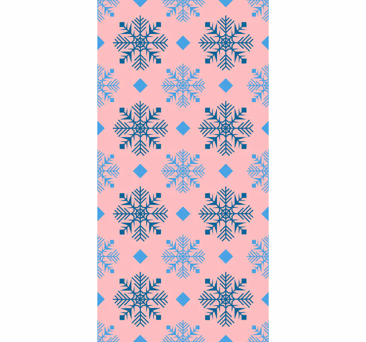 Papier peint de Noël motif de flocon de neige géométrique - TenStickers