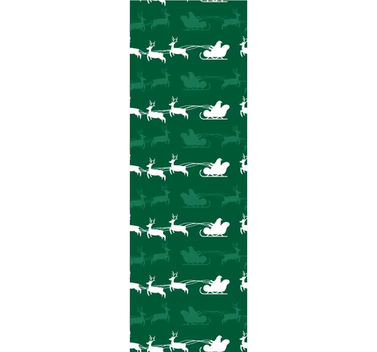 Papier peint de Noël motif de traîneau de vacances - TenStickers