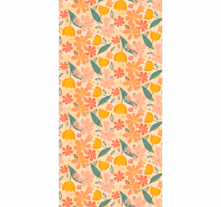 Papier peint floral motif végétal d'agrumes - TenStickers