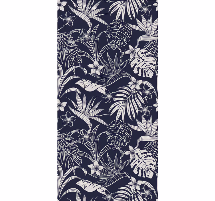 Papier peint floral tissu floral tropical - TenStickers