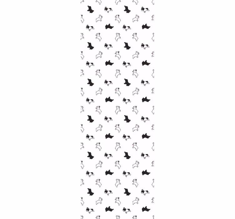 Papier peint chiens modèle de croquis de chiot - TenStickers