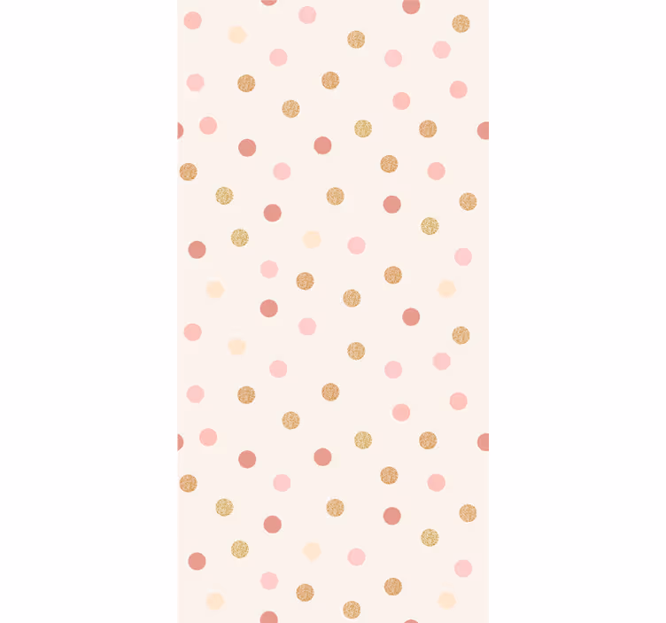 Papier peint chambre bébé motif à pois beiges - TenStickers