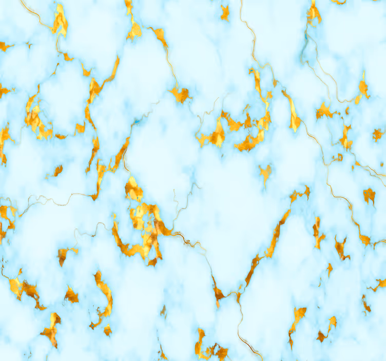 Papier peint effet marbre marbre bleu et or texturé - TenStickers