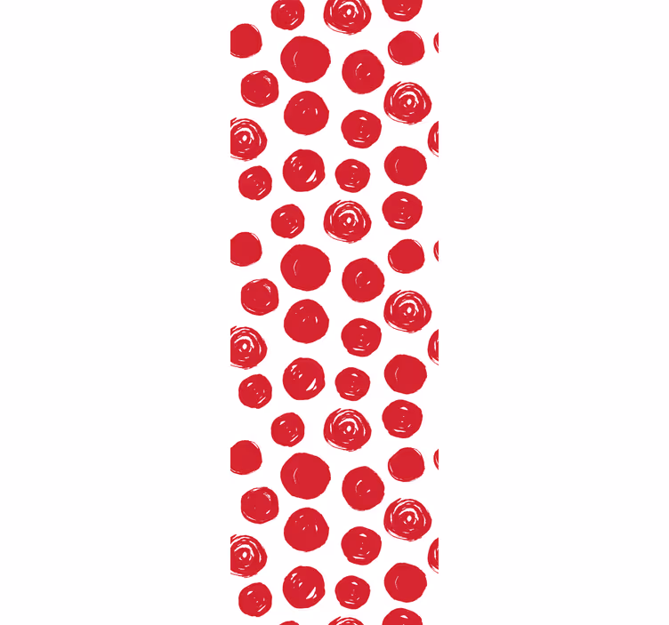 Papier peint floral motif à pois floraux - TenStickers
