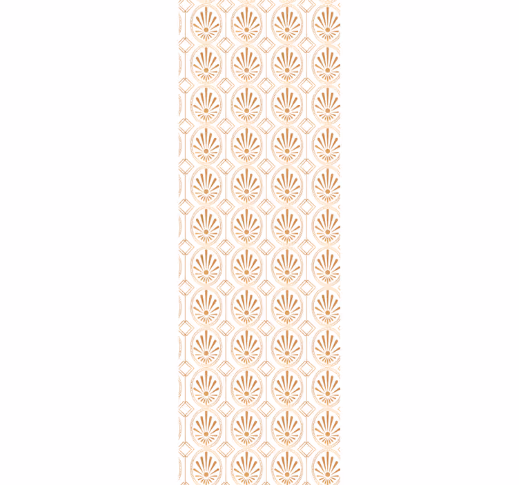 Papier peint ornemental motifs floraux géométriques - TenStickers