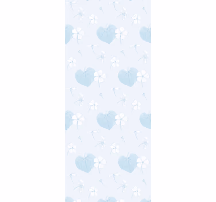 Papier peint floral motif bleu doux - TenStickers