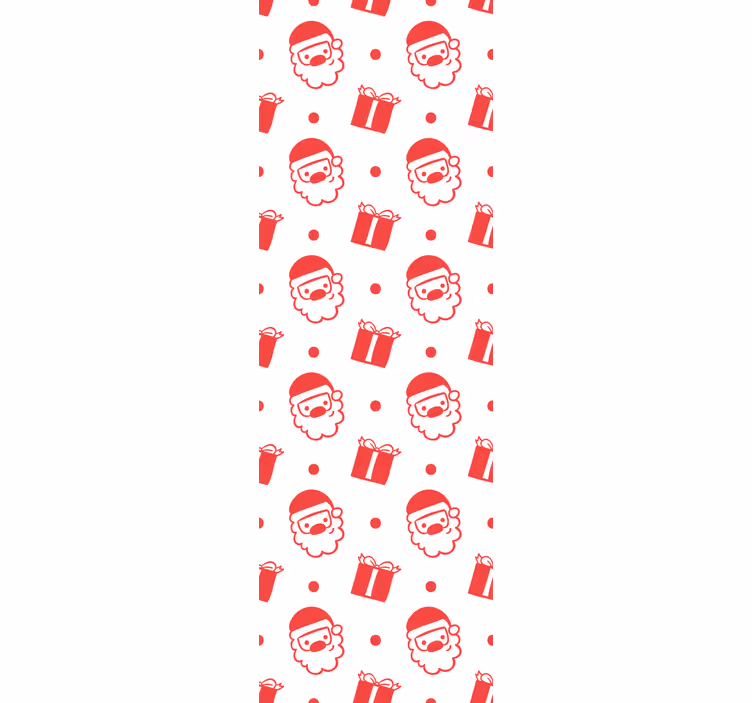 Papier peint de noël motif festif de santa - TenStickers