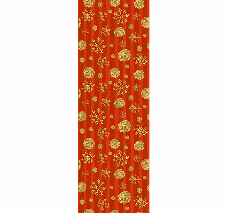 Papier peint de Noël ornements de paillettes festives - TenStickers