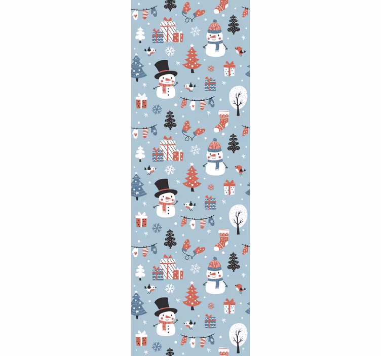 Papier peint de Noël motif saisonnier festif - TenStickers