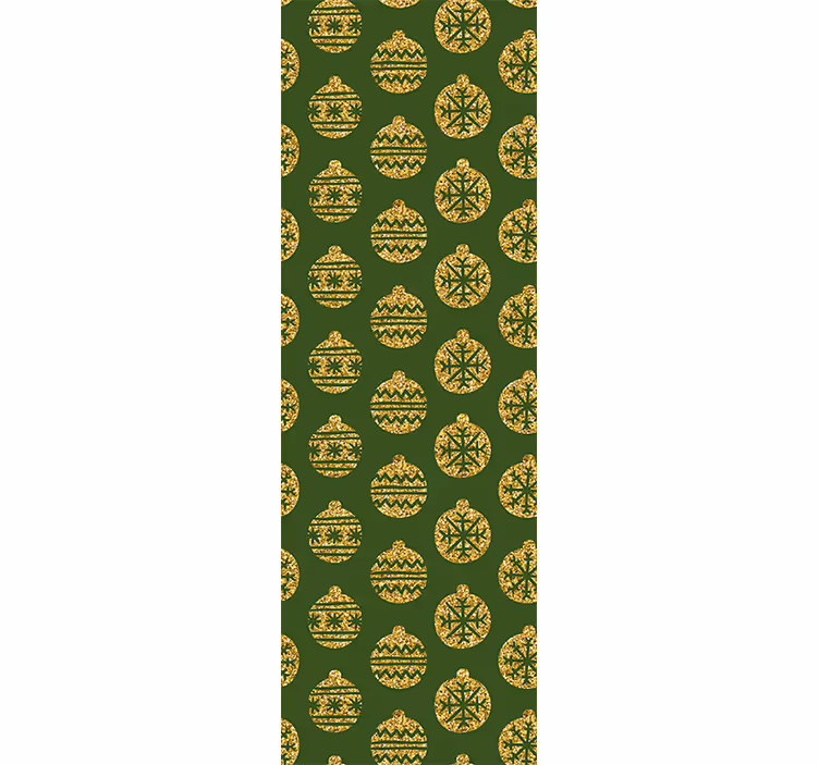 Papier peint de Noël modèle d'ornement festif - TenStickers