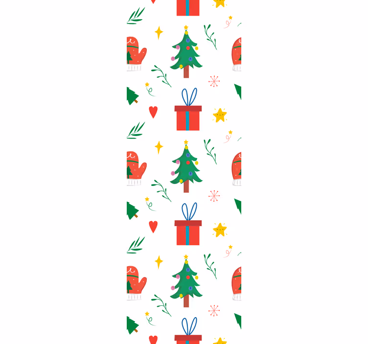 Papier peint de Noël motifs de fêtes de fin d'année - TenStickers