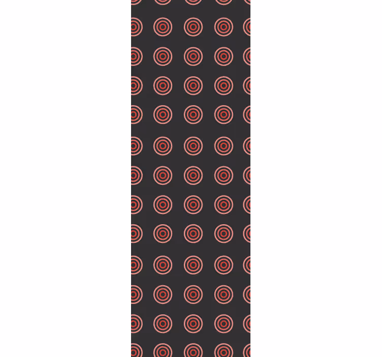 Papier peint classique motif géométrique rond rouge - TenStickers