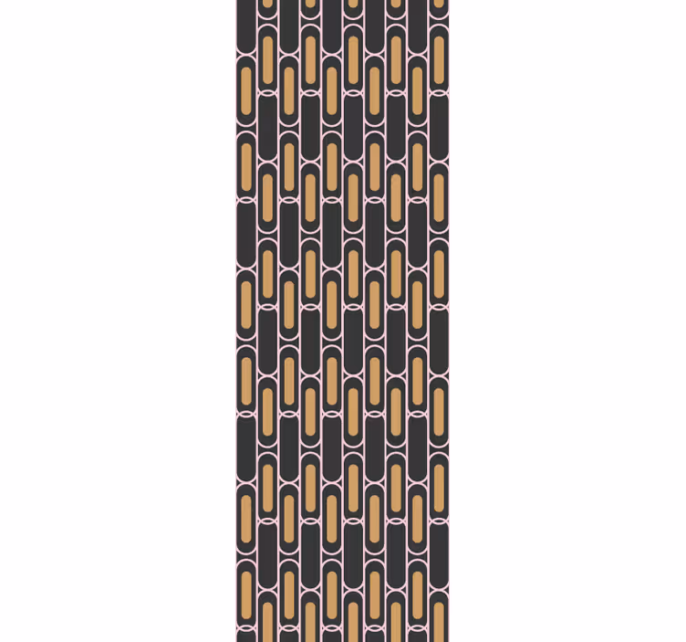 Papier peint chambre motif géométrique rose et marron - TenStickers