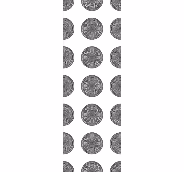 Papier peint motif motifs circulaires en bois - TenStickers