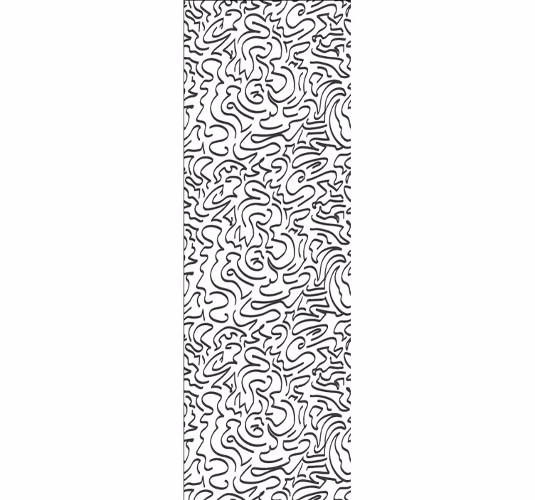 Papier peint abstrait motif de gribouillis - TenStickers