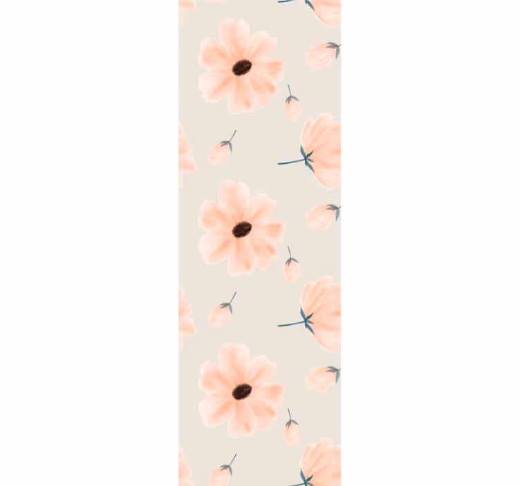 Papier peint floral motif doux et élégant - TenStickers