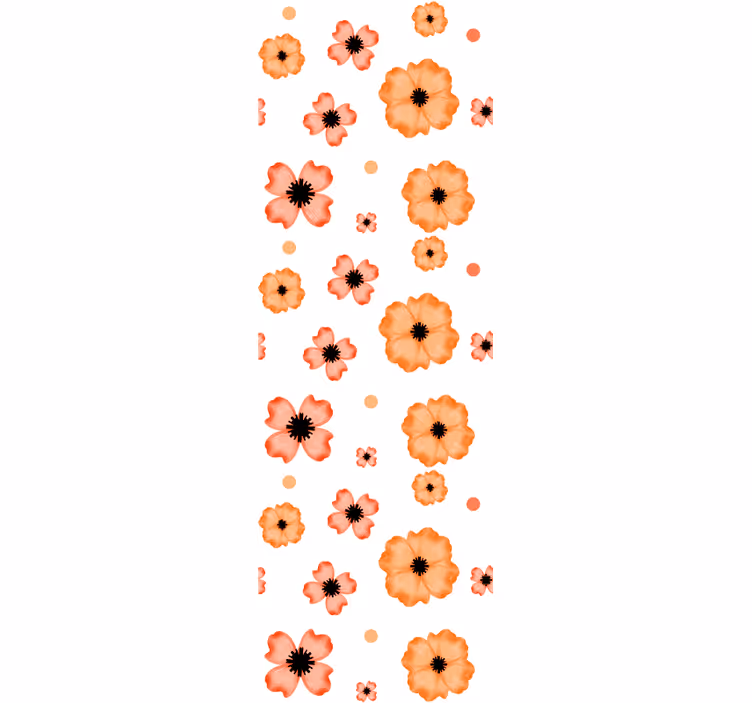 Papier peint floral motif de coquelicots - TenStickers