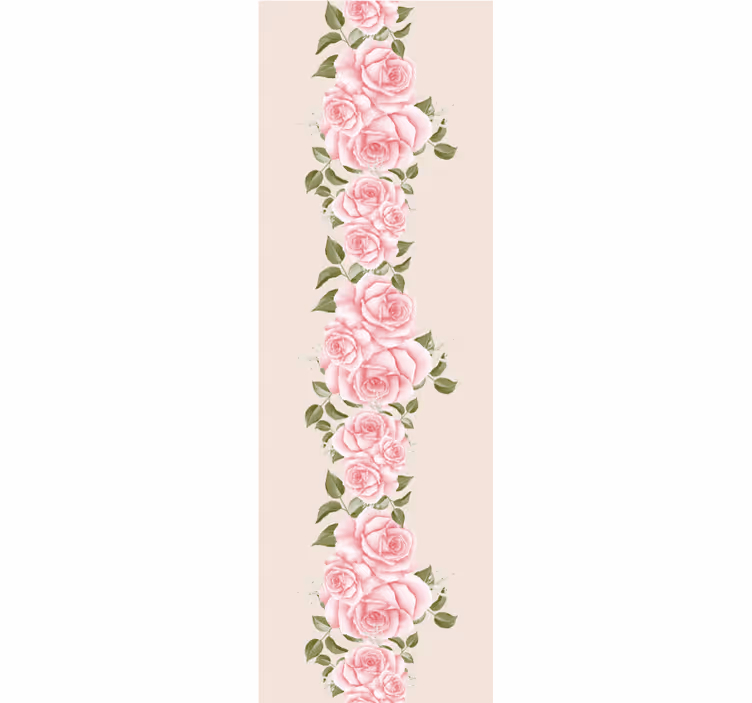Papier peint floral accent à rayures florales - TenStickers