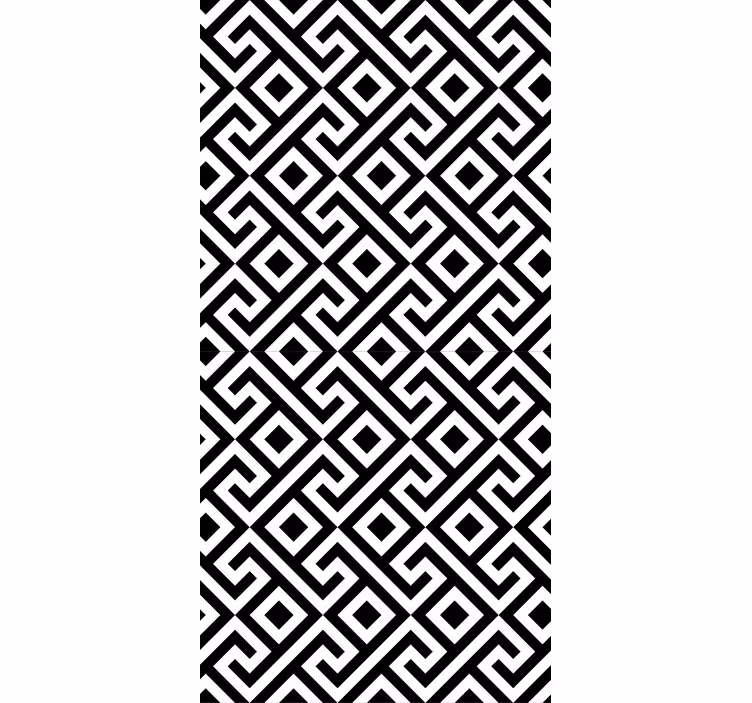 Papier peint formes géométriques design noir et blanc - TenStickers