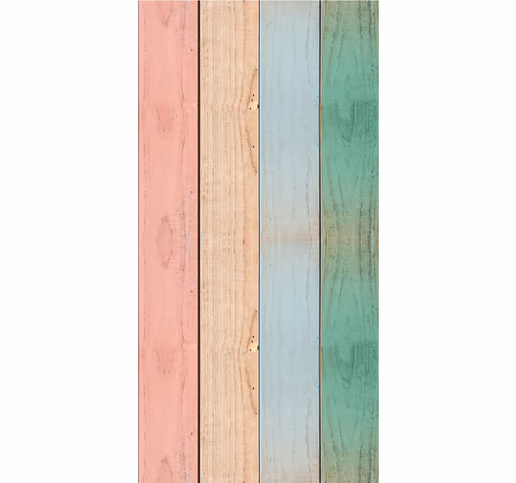 Papier peint bois motifs de planches pastel - TenStickers