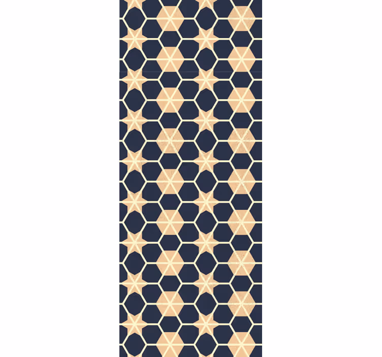 Papier peint salon motif étoile hexagonale - TenStickers